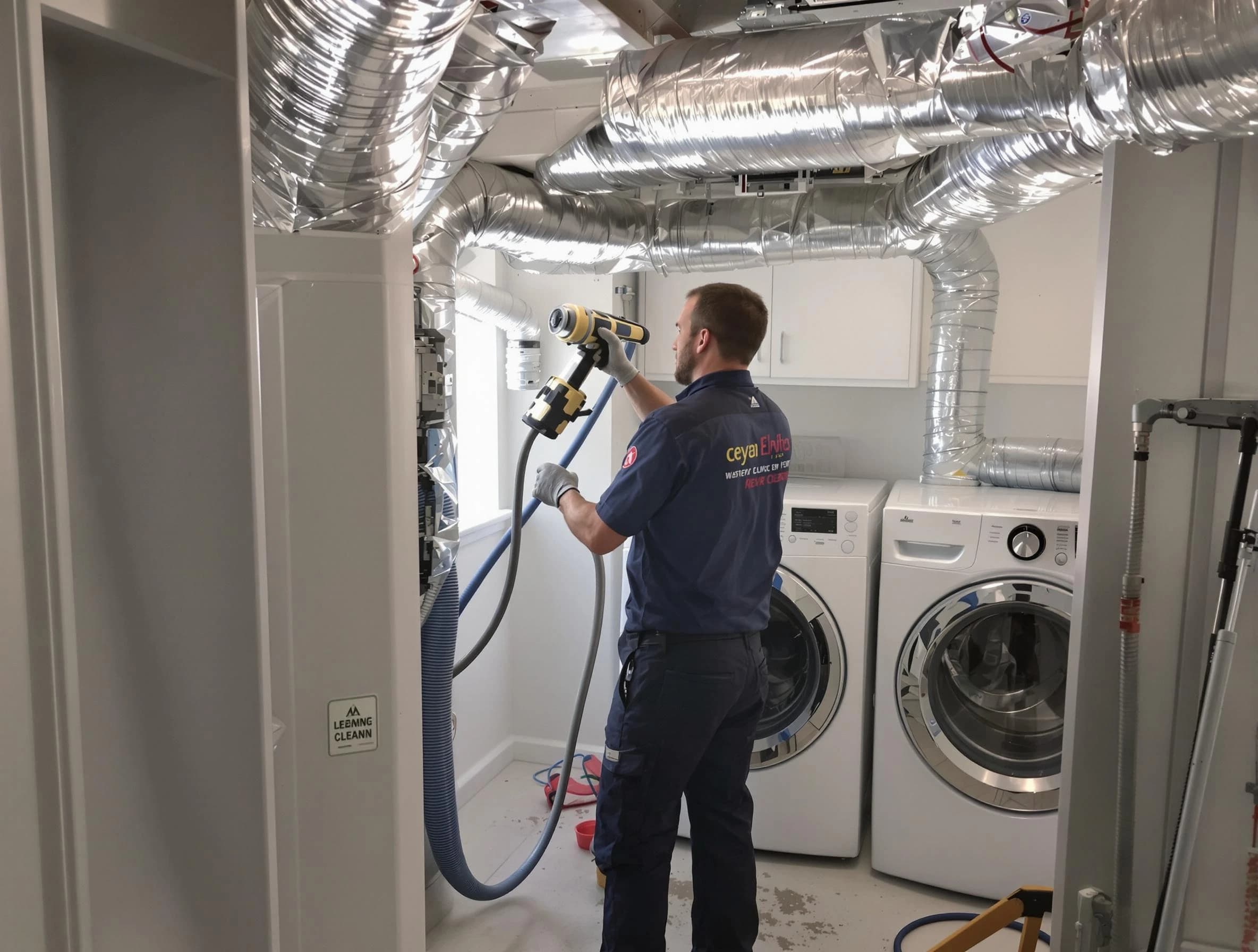Moon Dryer Vent Cleaning specialist using advanced equipment for thorough duct cleaning in Moon