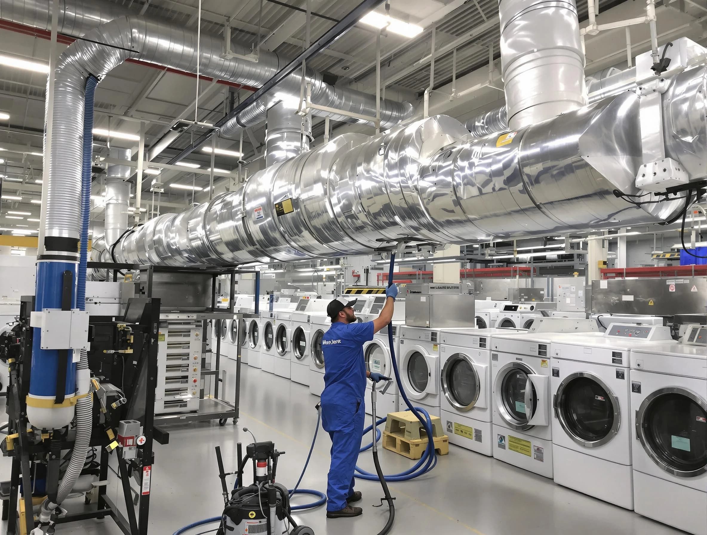 Moon Dryer Vent Cleaning team performing heavy-duty industrial dryer vent cleaning in Moon