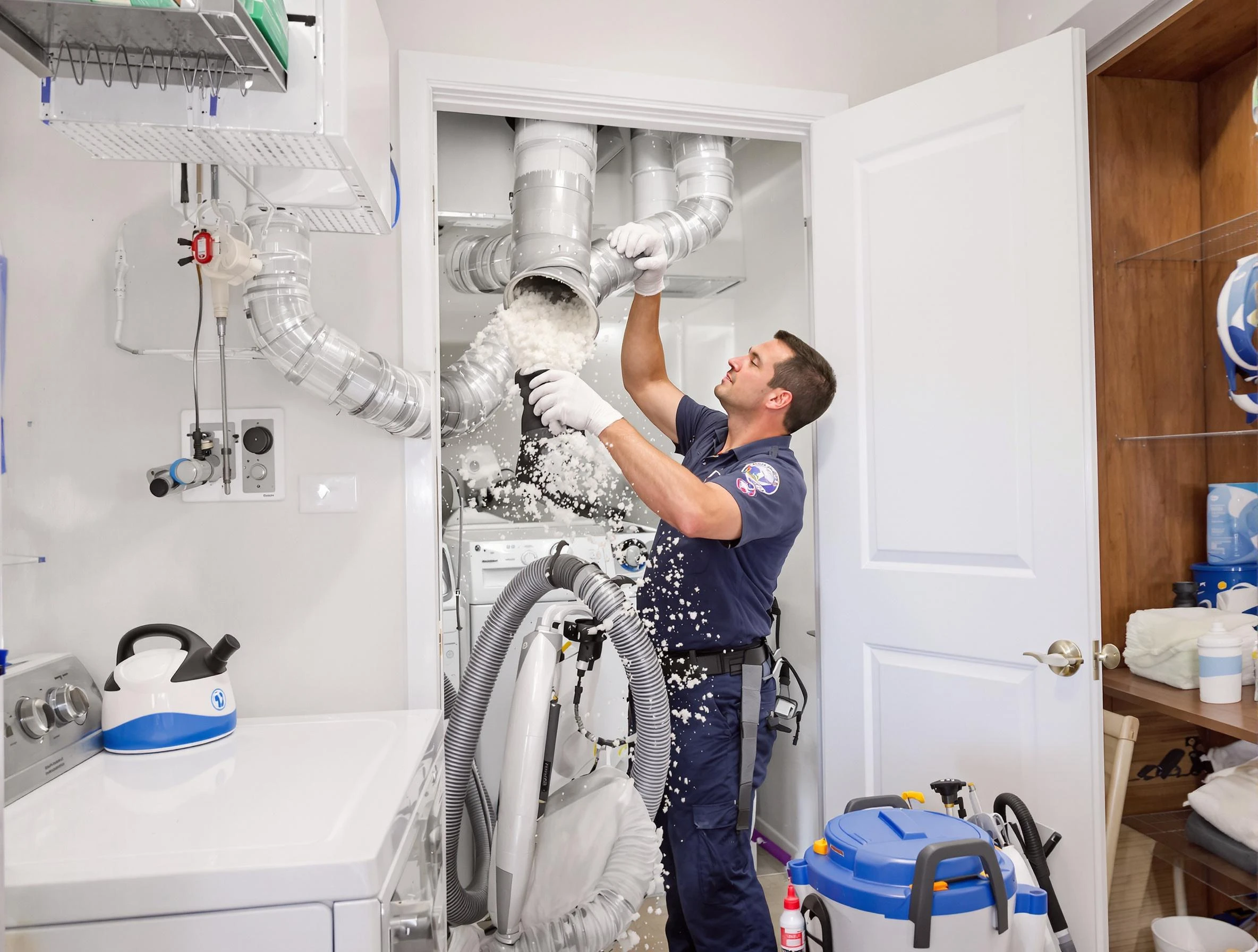 Moon Dryer Vent Cleaning technician delivering thorough residential dryer vent cleaning service in Moon